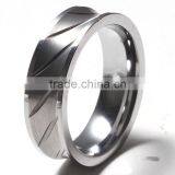 Wood Grain Paper Inlay Tungsten Carbide Ring Wholesale Tungsten Wedding Band thumbnail-4