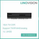 Professional 1U Turbo HD TVI 16 Channel DVR With 720P Realtime,Support AHD/IP/Analog