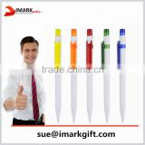 Colored Push Button pen with colored clips customized ballpoint pen