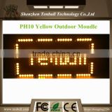 p10 single color outdoor module yellow