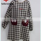 No.1 yiwu commission agent wanted Popular Long Sleeve Cotton Smock Apron for Adults