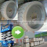Fast Delivery Good Price Genie Part 94908 Scissor Lift Solid Tire Wheel 22x7x173/4 8 Holes 15x5 12x4.5 thumbnail-1