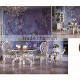 Bisini Antique Solid Wood Hand Carved Round Dining Table, Luxury Italian Dining Room Furniture, Dining Table thumbnail-1