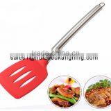 Stainless Steel & Silicone Cooking Utensil Set Spatula, Mixing & Slotted Spoon,Pasta Fork Server, Drainer thumbnail-2