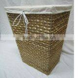 Stunning Rectangle Water Hyacinth Laundry Hamper thumbnail-1