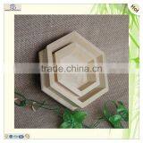 Individual Hexagon Wood Storage Picnic Tray Hamper thumbnail-5
