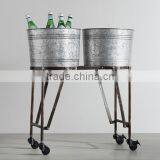 Galvanized Iron Double Beverage Tub With Stand | Beverage Tub Beer Tub thumbnail-1