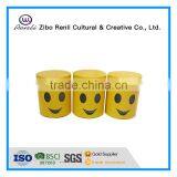 Smile Face Metal Coated Glass Food Storage Jar With Screw Top Lid thumbnail-3