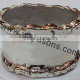 Brass Napkin Ring Perforated Silver Plated thumbnail-4