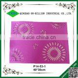 Cheap Colorful Red Laser Cut Felt Placemat thumbnail-3