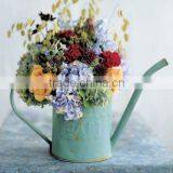 Kid Mini Garden Decoration/ Zinc Flower Planter Pot & Watering Can/ Garden Deco Metal Pot thumbnail-1