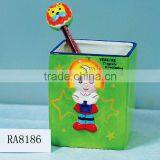 Cute Ceramic Green Pencil Vase for Children thumbnail-1