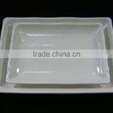 Melamine Rectangle Serving Plate in White Color thumbnail-1