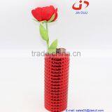 2016 Quality Round Plating Ceramic Flower Vase, Gold Vase, Red Vase thumbnail-2
