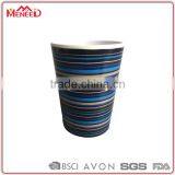 Wholesale Market New Household Drinkware Melamine Colorful Strips Printing Hard Plastic Reusable Plastic Tumbler thumbnail-1