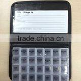 28 Transparent or Colorful Compartment Notebook Type Pill Box, PU Leather Pill Cases Pill Boxes thumbnail-3