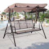 Customized 3 Seats Teslin Garden Swing Chair Outdoor Swing Chair for Hot Sale thumbnail-1