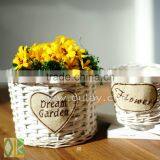 Handmade Decorative Metal Wicker Baskets for Flowers thumbnail-3
