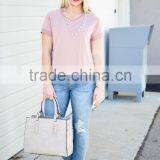 t Shirt Design 2017 Women Super Soft Lightweight Solid Short Raglan Sleeve Tops Knitwear Women thumbnail-6