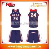 Hongen Apparel Boys Basketball Uniform, Colorful Best Selling Basketball Top Wholesale thumbnail-1