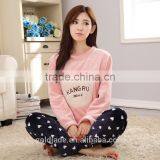 Wholesale Women's Pajama Suits Winter Thickening Coral Fleece Girl Pullover Sleepwear thumbnail-1