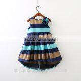Kids Clothing Colorful Girl Party Dress Shiny Satin Appliqued Printing Dress thumbnail-2