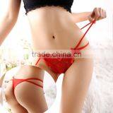 Stock Valentine's Day Roses Embroidery Transparent Sey Bandage g Strings Thongs Women Panties Underwear Lace Briefs Erotic G-str thumbnail-1