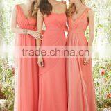 Hot Pink Sexy Full Length Chiffon Ball Dress thumbnail-1