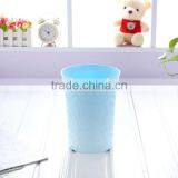 Plastic Kichen Waste Bin Office Round Blue and Pink Paper Trash Can thumbnail-2
