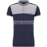 MGOO High Quality 100% Cotton Fabric Grey Stepped Hem Polo Shirts Zip Up Mens Shirts thumbnail-5