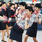Fashion Airline Pilot Stewardess Uniform/ Female Aerial Work Clothes Air Stewardess Uniform thumbnail-3