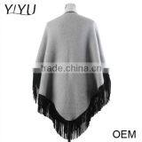 Cashmere Poncho Capes,Winter Women Tassel Ponchos thumbnail-2
