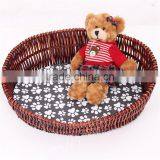 Exquisite Workmanship Rattan Dog Cat Bed Pure Hand to Build With Cushion thumbnail-6