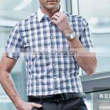 Customise Casual Check Short Sleeve Men's Brand Shirts thumbnail-1
