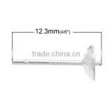 Sterling Silver Earring Findings Ear Studs Post Round Silver 12.3mm x 4.0mm thumbnail-2