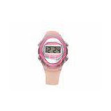 Vogue Pink 3 ATM Waterproof Silicone Digital Watch LCD Alarm Wristwatch