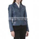 Short Body Ladies Leather Jacket thumbnail-3