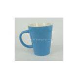 Stoneware Blue Mug With Larger Mouth and Smaller Bottom thumbnail-1