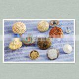 14mm Natural Flower Shape Wooden Coat Sewing Button /Brass Magnet Button For Leather Bags thumbnail-4