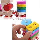 Dropshipping Educational Wooden Train Shape Building Blocks Toy Baby Early Learning Toy thumbnail-5