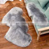 OEM Service Fake Fur Rugs Plush Faux Fur Rug Grey Sheepskin Synthetic Fur Carpet thumbnail-2