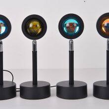 Mini Light Bedroom Living Room Background Decoration Modern Round Photo Props LED Projection Sunset Floor Lamp thumbnail-4