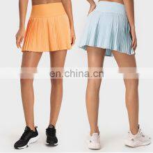 New Style Wholesale Custom High Waist Cool Fabric 2-In-1 With Side Pocket Shorts Pleated Tennis Skirts For Women Sport Yoga Wear thumbnail-1