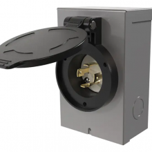 30A RV Lnlet Box With NEMA L14-30P/NEMA L5-30P PIug thumbnail-1