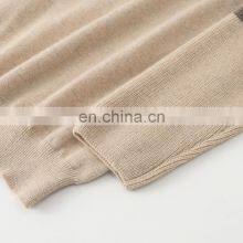 Women's Casual 100% Cashmere Turtleneck Pullover Plain Knitted 12GG Color Blocking Pattern for Winter thumbnail-5