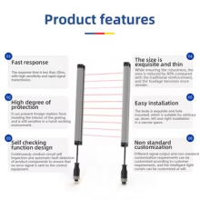 LE Raun Frontal Thin Safety Light Curtain Position Sensor IP67 7M Sensing Distance NPN/PNP/Relay Output 10-30V DC Optical Sensor thumbnail-5