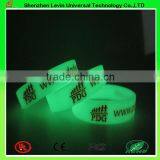 Cheap Promotion Embossed or Debossed Print Logo In the Dark Glow Silicone Bracelet thumbnail-1