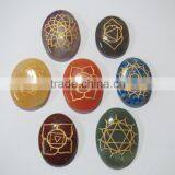 Seven Body Chakra Engarved Reiki Sets Healing Crystals Spirituality Energy Stones thumbnail-3