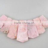 Rose Quartz Rectangle Necklace thumbnail-1