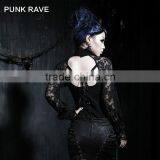 T-290 Elegant Gothic Rose Lace Long Rock T-shirt With Gloves thumbnail-2